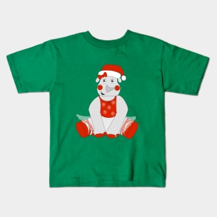 Christmas Ballerina Rhino Digital Art | Christmas Special | illusima Kids T-Shirt